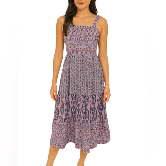 Knox Rose Pink and Purple Patterned Maxi Dress - Picture 1 of 6